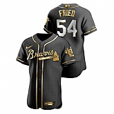 Braves 54 Max Fried Black Gold 2020 Nike Flexbase Jersey Dzhi,baseball caps,new era cap wholesale,wholesale hats